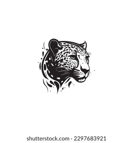 snarling face of a leopard 