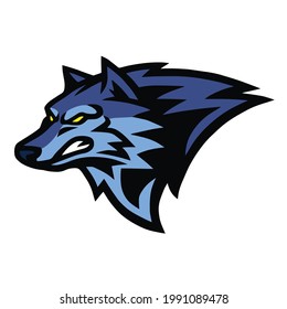 Snarling Wolf Beast Logo of Sports Mascot Design Vector Illustration