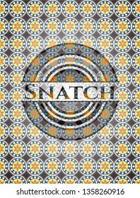 Snatch arabesque badge. arabic decoration.