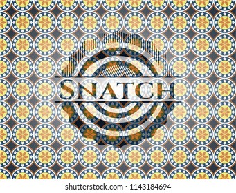 Snatch arabesque style badge. arabic decoration.