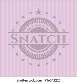 Snatch badge with pink background