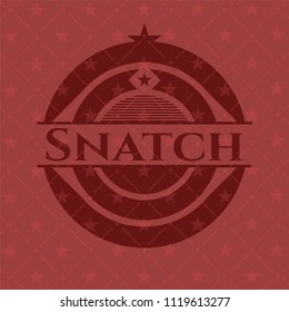 Snatch badge with red background