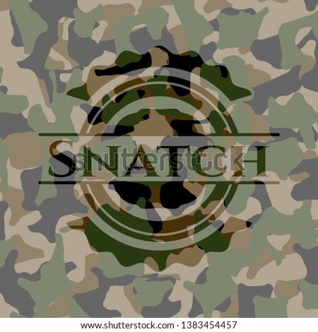 Snatch camo emblem. Vector Illustration. Detailed.