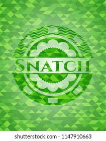 Snatch green mosaic emblem