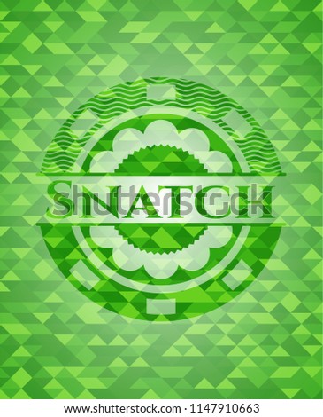 Snatch green mosaic emblem