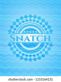 Snatch light blue warer style emblem.