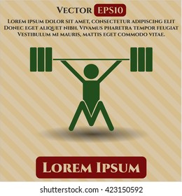 Snatch olympic weightlifting icon vector symbol flat