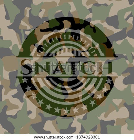 Snatch on camo pattern