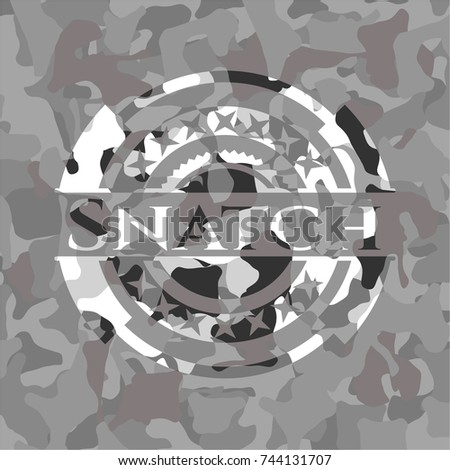 Snatch on grey camouflaged pattern