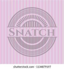 Snatch pink emblem. Vintage.