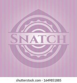 Snatch pink emblem. Vintage. Vector Illustration. Detailed.