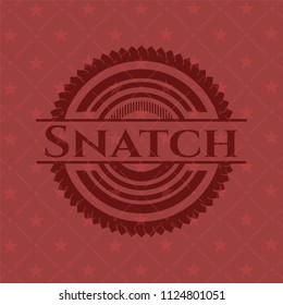Snatch red emblem. Retro