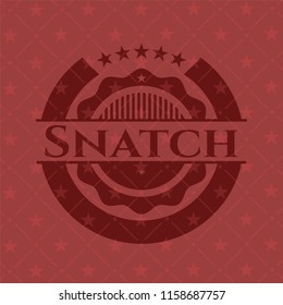 Snatch red emblem. Retro