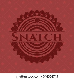 Snatch red emblem. Vintage.