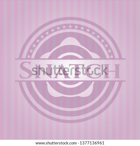 Snatch retro style pink emblem