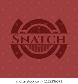 Snatch retro style red emblem