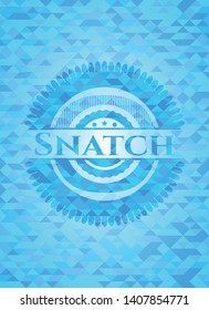 Snatch sky blue emblem with triangle mosaic background