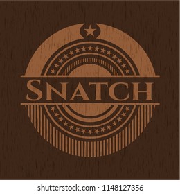 Snatch vintage wooden emblem