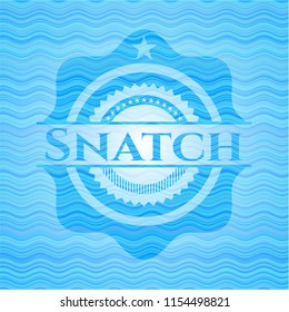 Snatch water emblem background.