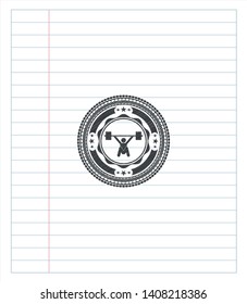 snatch, weightlifting icon pencil effect. Vector Illustration. Detailed.