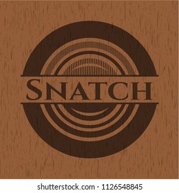 Snatch wooden emblem. Retro