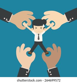 Snatching businessman , eps10 vector format