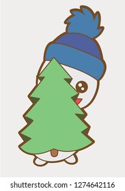 snawman with hat
