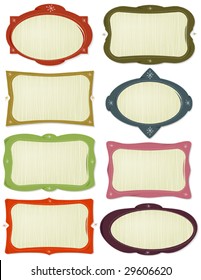 Snazzy retro-style frames. Easy to change colors.