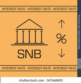 SNB interest rate decision Illustration.