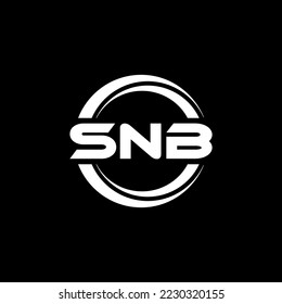 SNB letter logo design in illustration. Vector logo, calligraphy designs for logo, Poster, Invitation, etc.