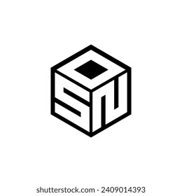 SND letter logo design with white background in illustrator. Vector logo, calligraphy designs for logo, Poster, Invitation, etc.