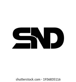 SND letter monogram logo design vector