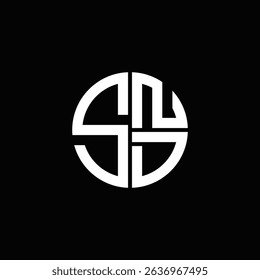 SND logo SND icon SND monogram SND letter minimalist Circle flat Unique modern abstract logo design.
