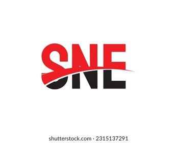 SNE Letter Initial Logo Design Vector Illustration