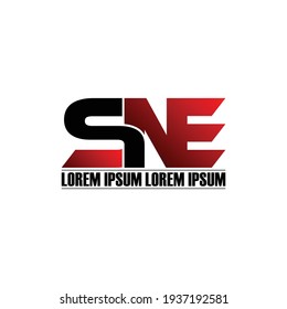 SNE letter monogram logo design vector