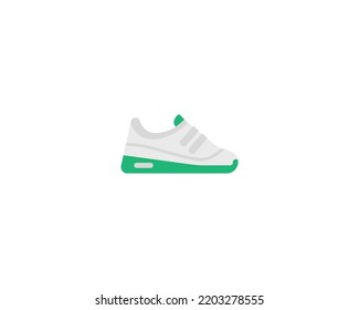 Sneacker vector isolated emoji icon. Running shoe emoticon