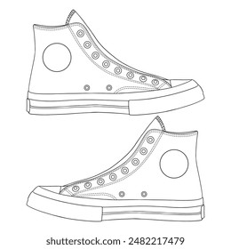 Sneaker 70s High Template for your custom sneaker