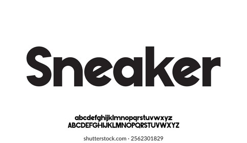 Sneaker, Abstract modern urban alphabet fonts. Typography sport, simple, technology, fashion, digital, future creative logo font. vector illustration
