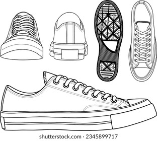 Sneaker plantilla clásica baja adecuada para libros de color