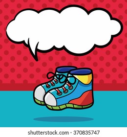 sneaker color doodle, speech bubble
