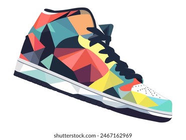 Sneaker-Mode geometrischer Polygon-Kunststil