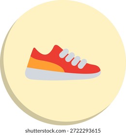 Icono de estilo de círculo plano de zapatilla