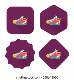 sneaker flat icon with long shadow, eps10