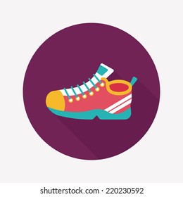 sneaker flat icon with long shadow,eps10