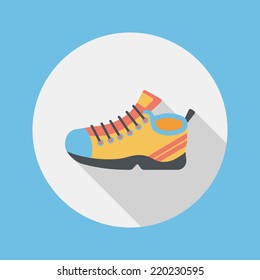 sneaker flat icon with long shadow,eps10