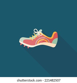 sneaker flat icon with long shadow,eps10