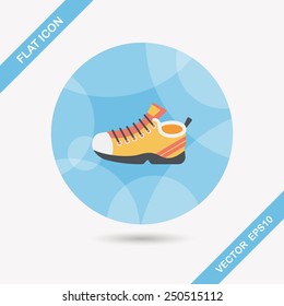 sneaker flat icon with long shadow,eps10