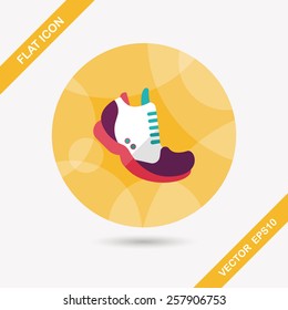 sneaker flat icon with long shadow,eps10