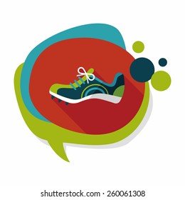 sneaker flat icon with long shadow,eps10