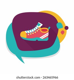 sneaker flat icon with long shadow,eps10